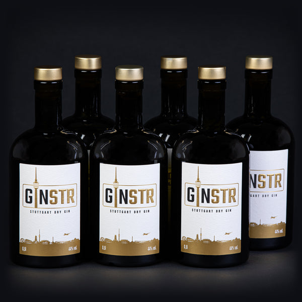 SECHS FLASCHEN GINSTR – STUTTGART DRY GIN (6 x 0,5l)