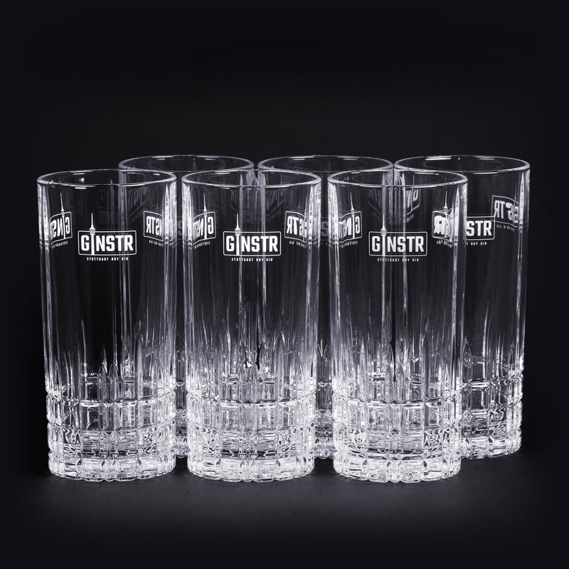 Six original GINSTR crystal glasses (5 + 1 action)